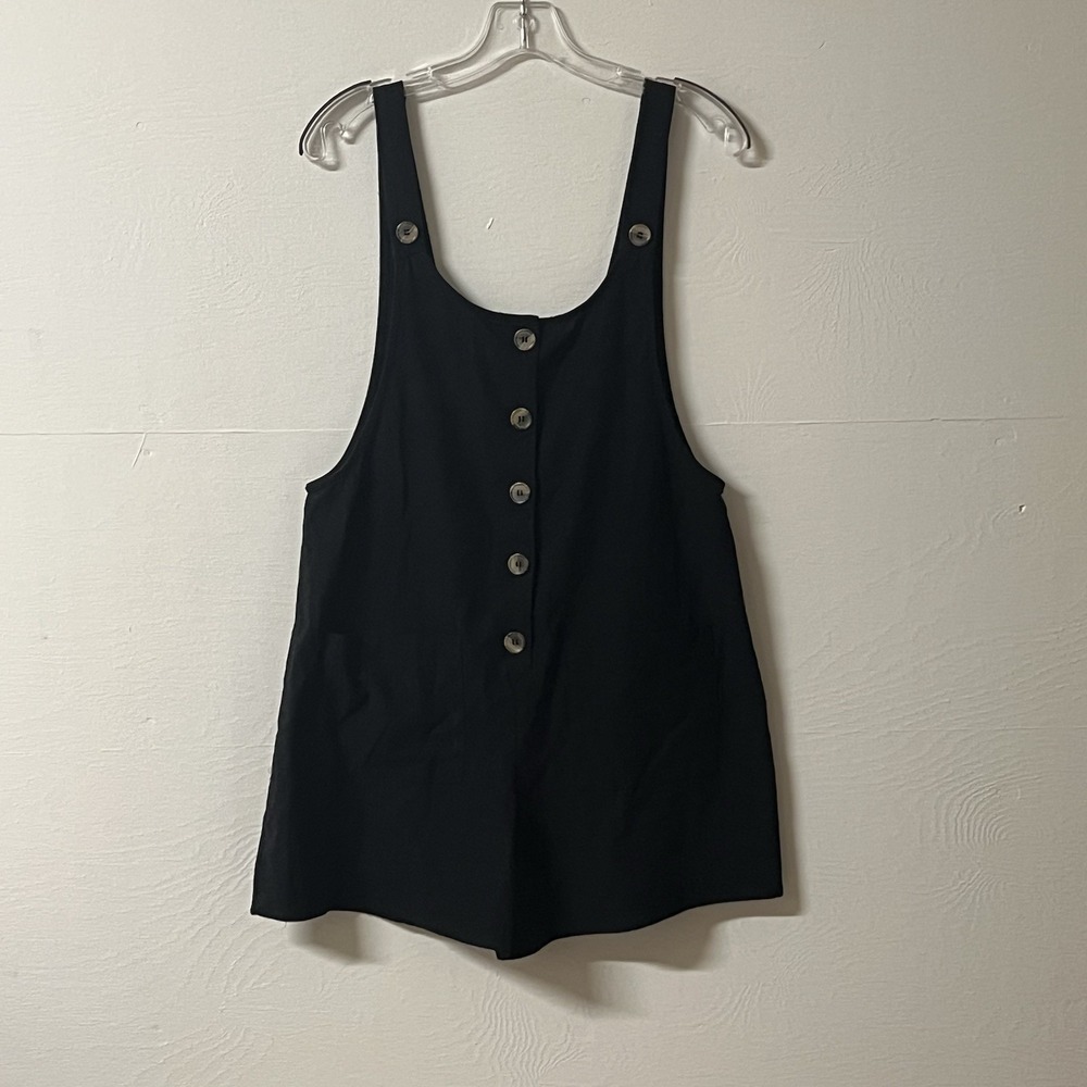 Urban Romantics 100% Cotton Black Romper Overalls Size Small